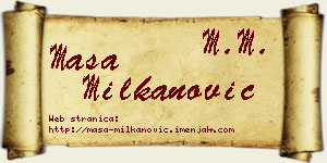 Maša Milkanović vizit kartica